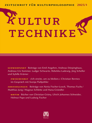 cover image of Kulturtechniken
